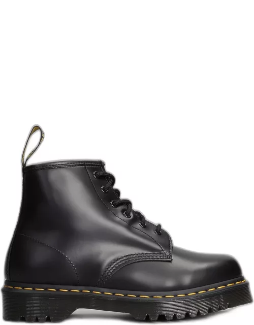 Dr. Martens 101 Bex Combat Boots In Black Leather