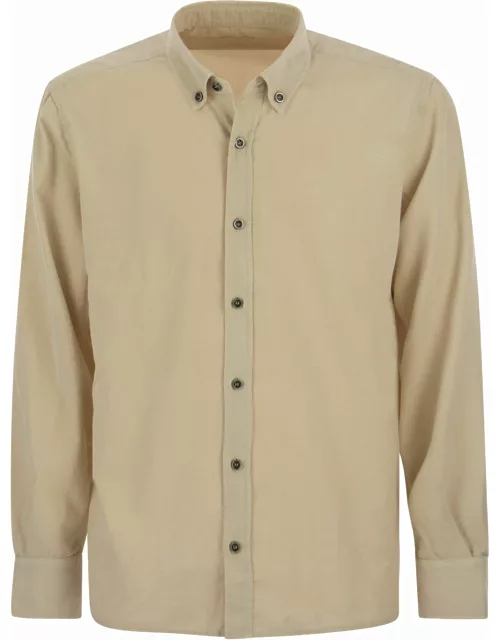 Peserico Pinstripe Velvet Shirt