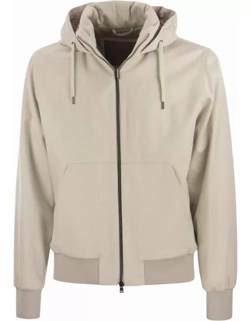Herno Cashmere And Silk Hooded Jacket