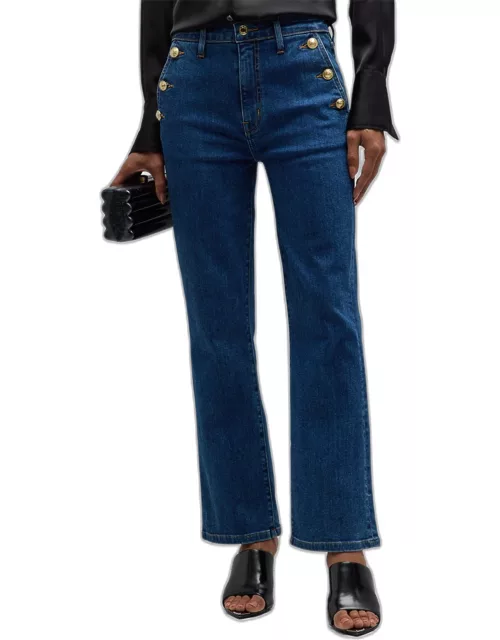 Goldie High Rise Cropped Flare Jean