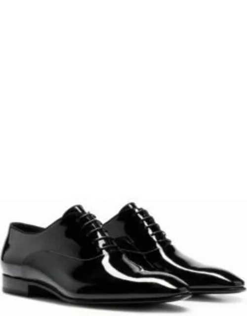 Leather Oxford shoes with leather lining- Black Men's Business Shoe