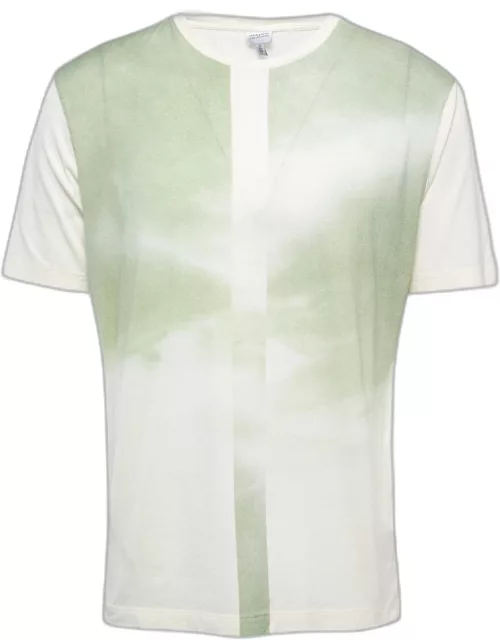 Armani Collezioni Cream Cotton Crew Neck Half Sleeve T-Shirt