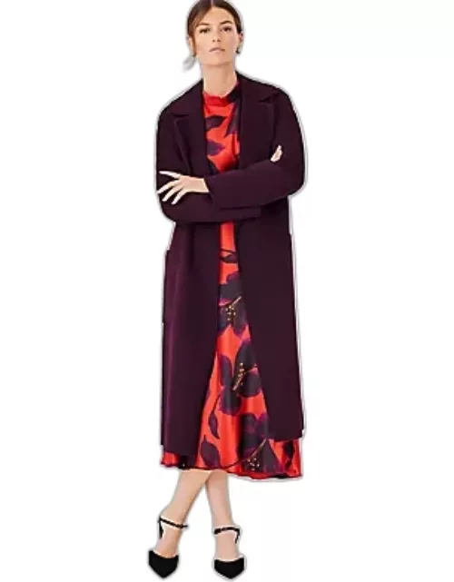 Ann Taylor Doubleface Belted Blanket Coat
