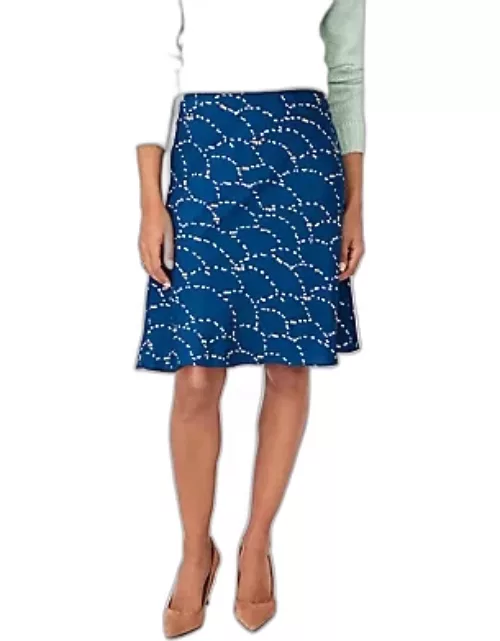 Ann Taylor Floral Bias Slip Skirt
