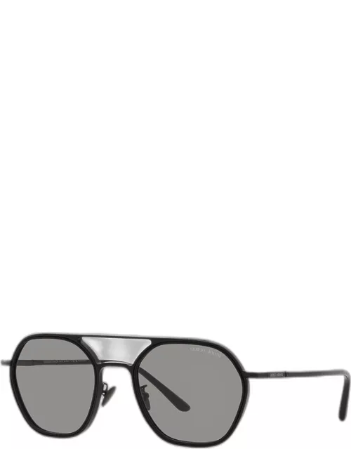 Monochrome Metal Aviator Sunglasse
