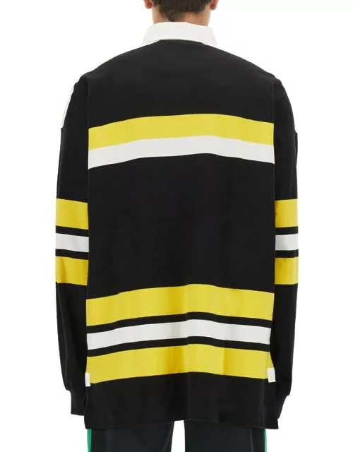 wales bonner polo shirt with stripe pattern