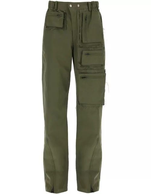 ANDERSSON BELL cargo pants with raw-cut detail