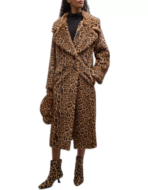 Jetz Cheetah Faux-Fur Coat
