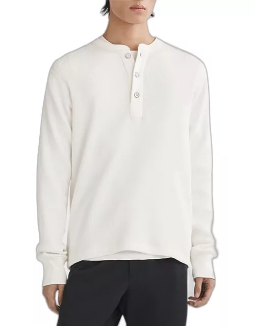 Men's Garment-Dyed Waffle Henley Shirt