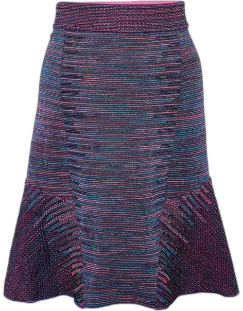M Missoni Multicolor Lurex Knit Mini Skirt