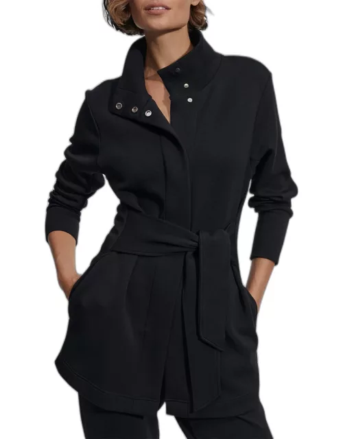 Anset Belted Snap-Front Jacket