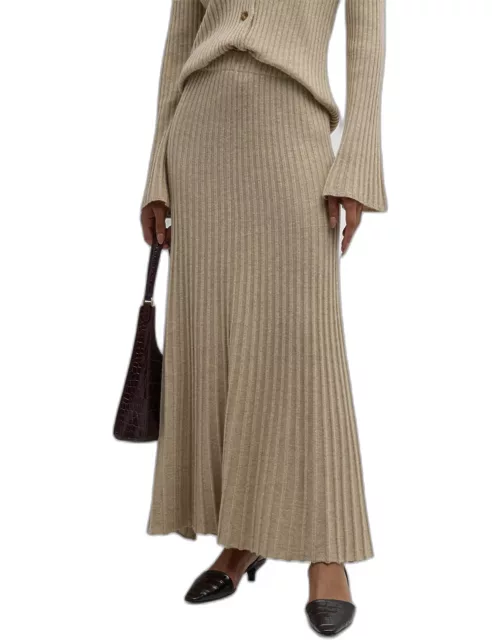 Hevina Wool Maxi Skirt