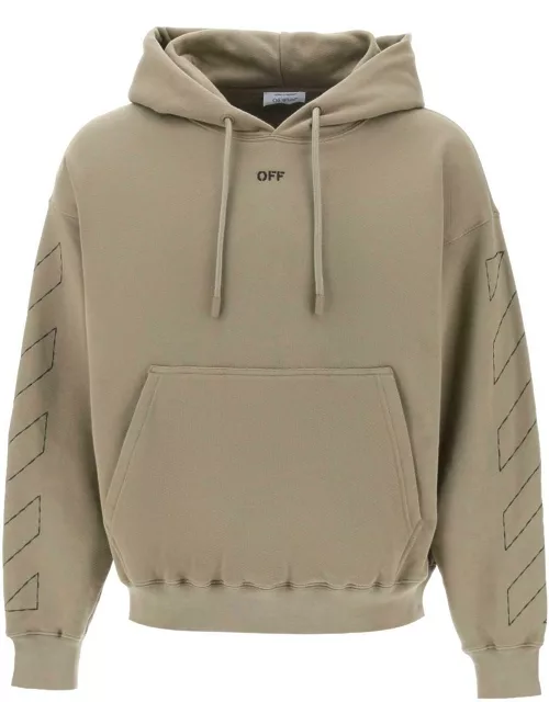 OFF-WHITE Hoodie with topstitched motif
