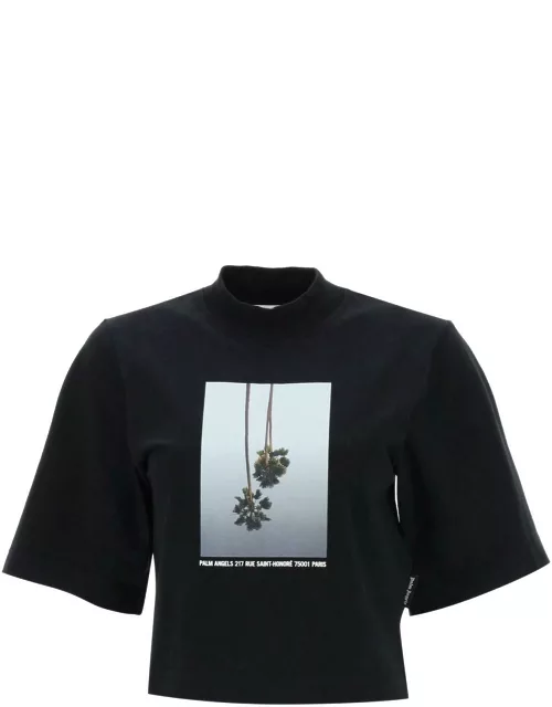 PALM ANGELS BOXY T-SHIRT WITH PRINT