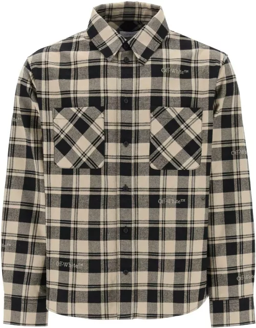 OFF-WHITE Flannel shirt with logoed check motif
