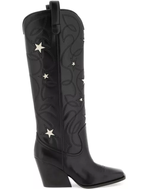 STELLA Mc CARTNEY Texan boots with star embroidery