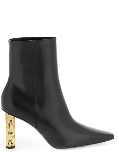 GIVENCHY Leather ankle boots with G Cube hee