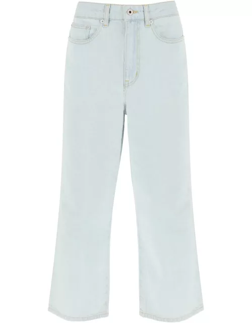 KENZO 'sumire' cropped jeans with wide leg