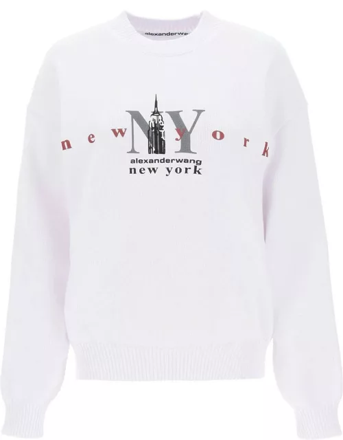 ALEXANDER WANG ny empire state logo cotton sweater