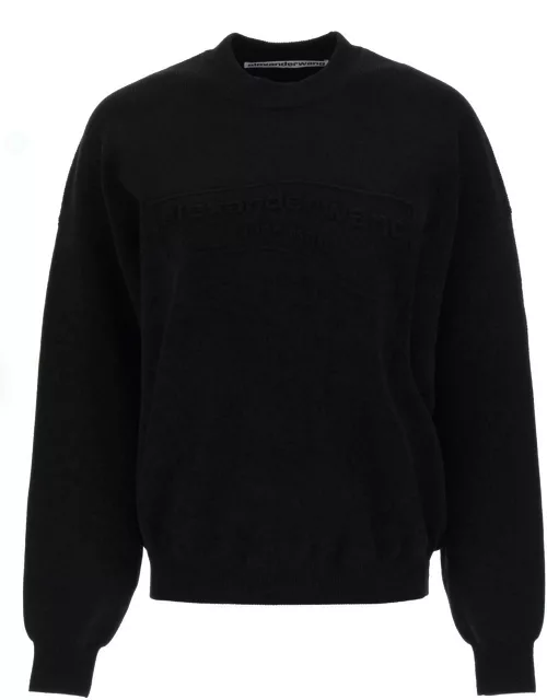ALEXANDER WANG crew-neck sweater with embossed logo