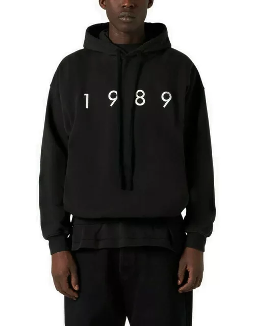 1989 Logo black cotton hoodie