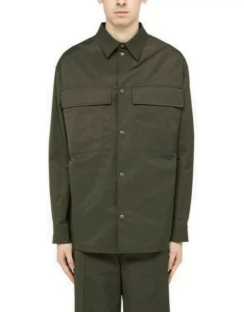 Olive green shirt jacket