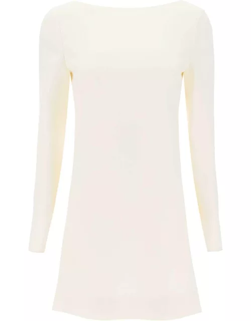 VALENTINO GARAVANI Long-sleeved mini dress in crepe couture