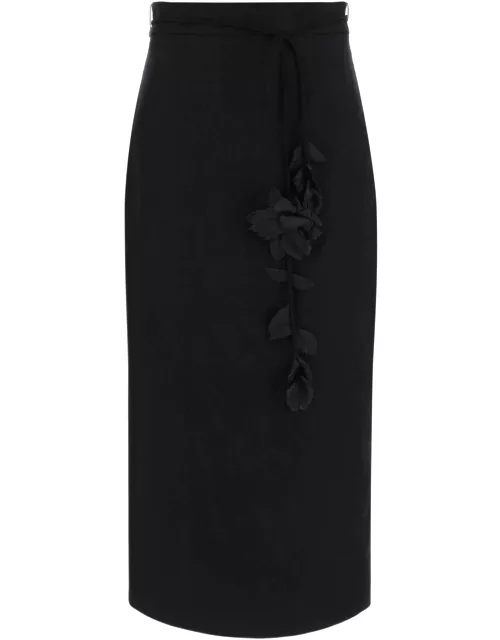 ZIMMERMANN 'Luminosity' pencil skirt with floral belt