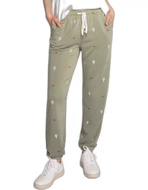 Wild Lands Cropped Embroidered Jogger
