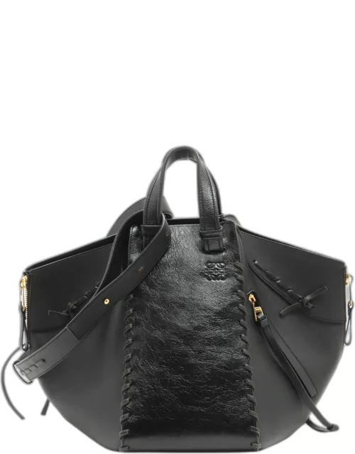 Loewe Hammock Lace Leather 2way shoulder bag Black