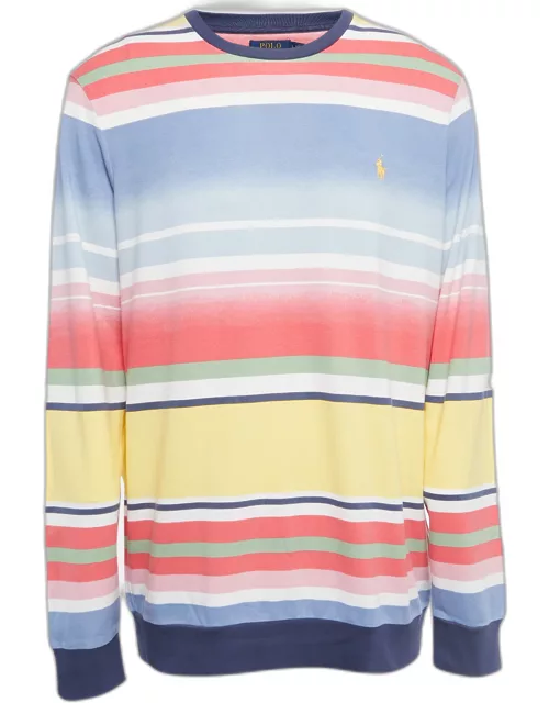 Polo Ralph Lauren Multicolor Striped Cotton Knit Long Sleeve T-Shirt