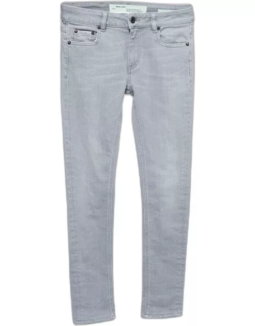 Off-White Grey Denim Skinny Jeans S Waist 26"
