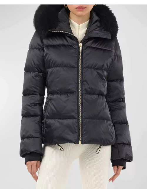Apres-Ski Down-Filled Jacket With Detachable Toscana Lamb Shearling Hood Tri
