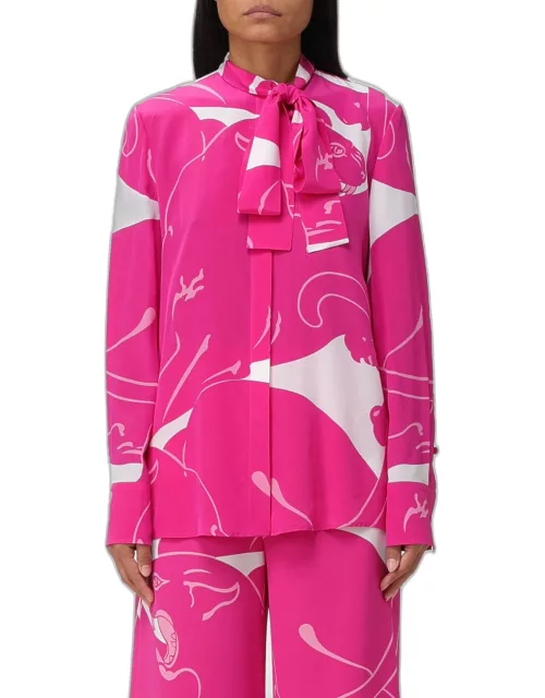 Valentino shirt in crepe de chine with Panther print