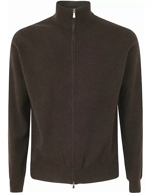 Filippo De Laurentiis Wool Cashmere Long Sleeves Full Zipped Sweater