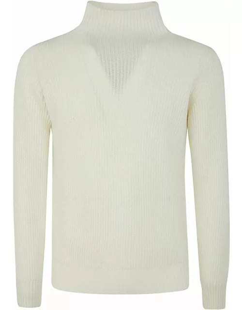 Filippo De Laurentiis Wool Cashmere Long Sleeves Crew Neck Sweater With Braid