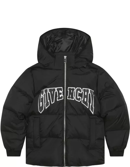 Givenchy Black Down Jacket With Embroidered Logo