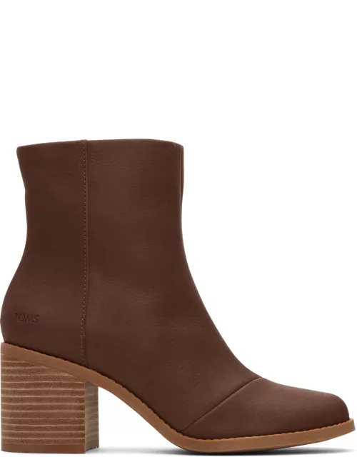 TOMS Women's Brown Leather Evelyn Boot