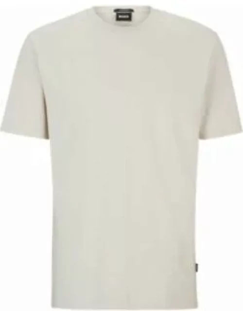 Regular-fit T-shirt in mercerized moulin cotton- White Men's T-Shirt