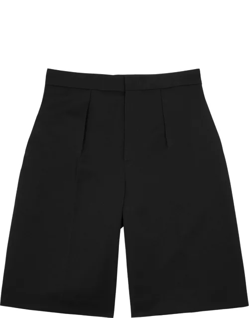 Jil Sander Wide-leg Wool Shorts - Black
