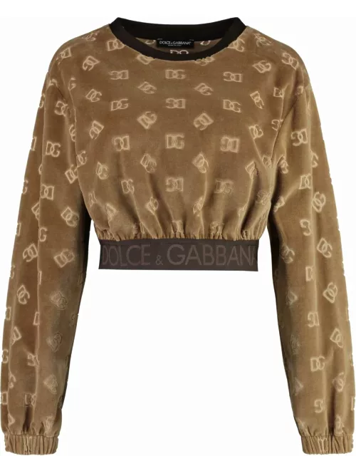 Dolce & Gabbana Short Chenille Sweatshirt
