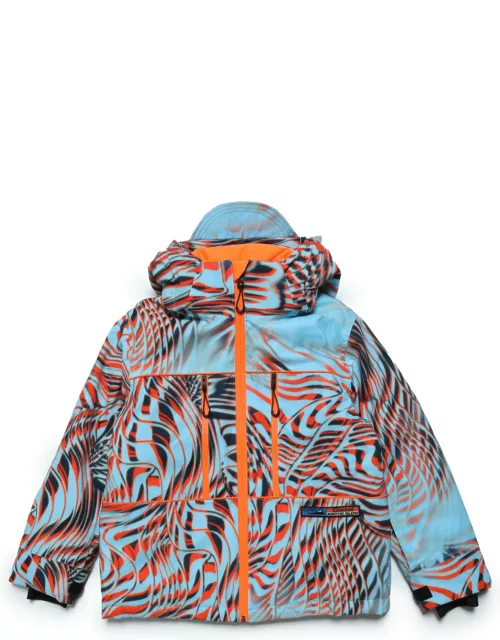 Jempi-ski Jacket Diesel Hooded Ski Jacket With Optical Allover Pattern