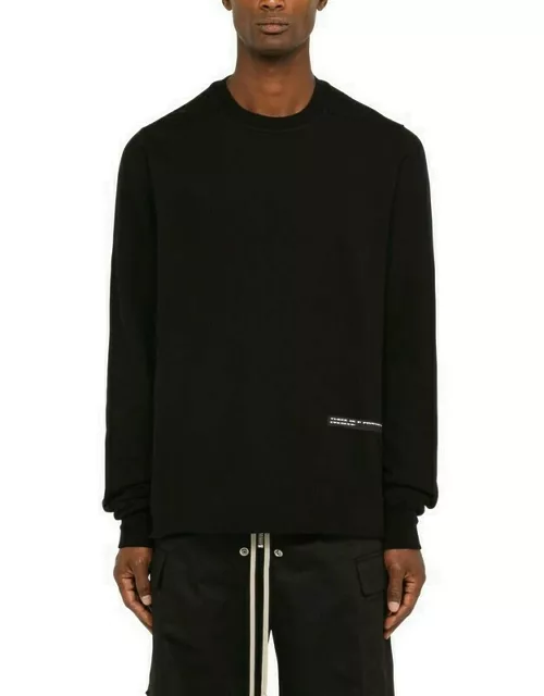 Black logoed crewneck sweatshirt