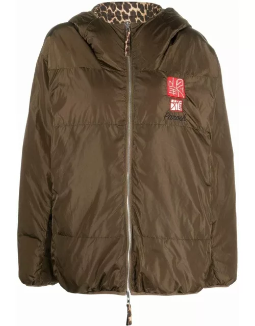 Particle reversible spotted down jacket