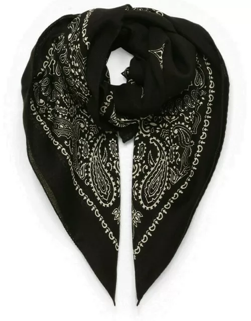 Black wool scarf