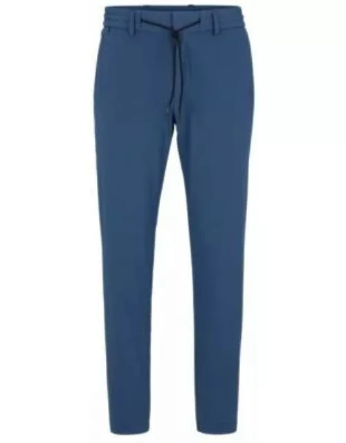 Slim-fit trousers in performance-stretch jersey- Light Blue Men's Performance