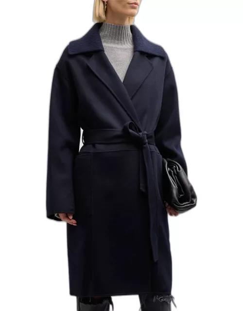 Double-Face Belted Wool Coat