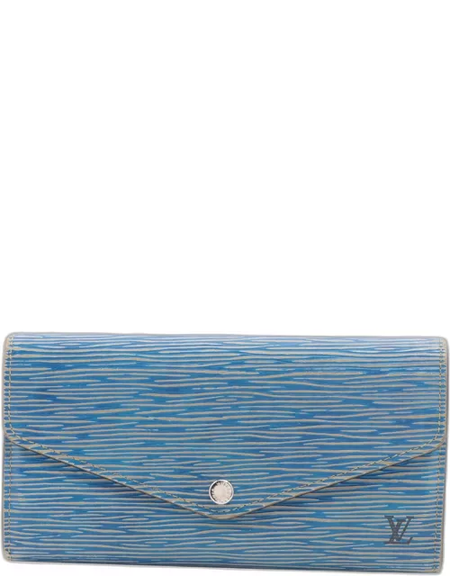 Louis Vuitton Sarah Wallet Denim Jacquard Navy Blue