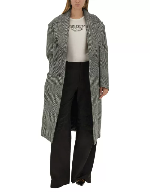 tom ford wool patchwork coat