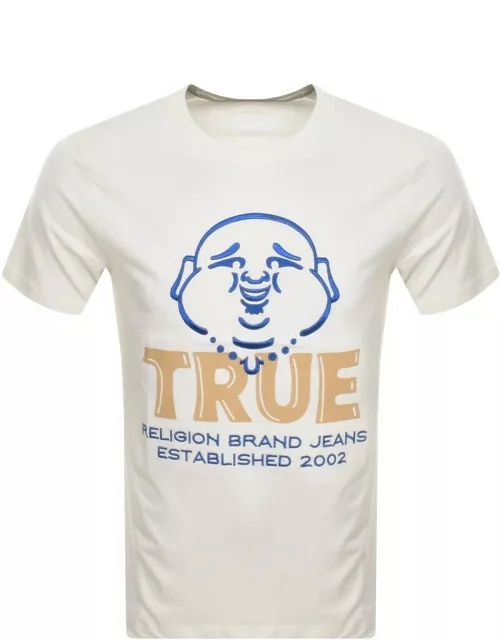 True Religion Buddha Face T Shirt White